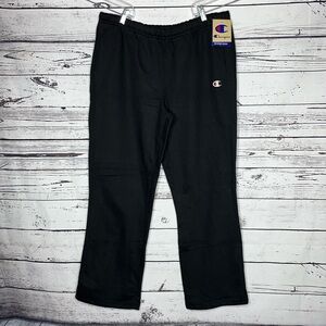 Champion NWT Size XL Black Reverse Weave Heavy Weight Fleece Lined Sweatpants